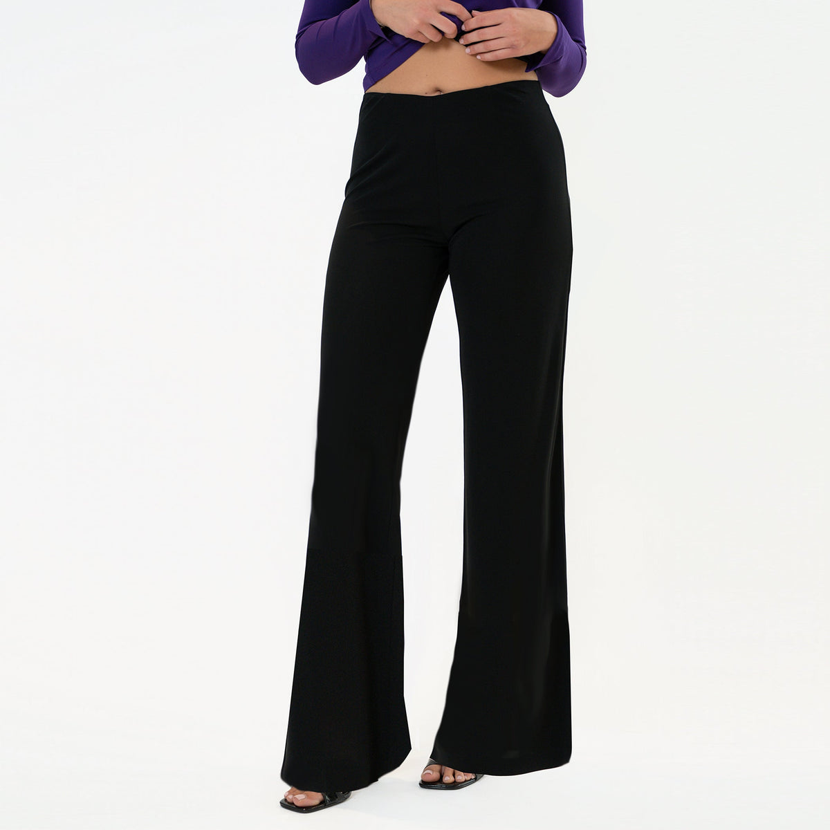 Adjustable Waist Signature Matte Jersey Palazzo